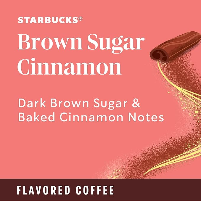 Starbucks Ground Coffee, Brown Sugar Cinnamon Naturally Flavored Coffee, 100% Arabica, Limited Edition, 6 Bags (11 Oz Each)
