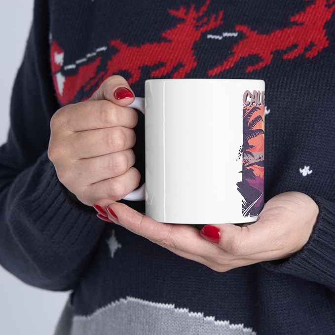11 OZ Novelty Coffee Mugs - Christmas Gift (California Vibes Theme)
