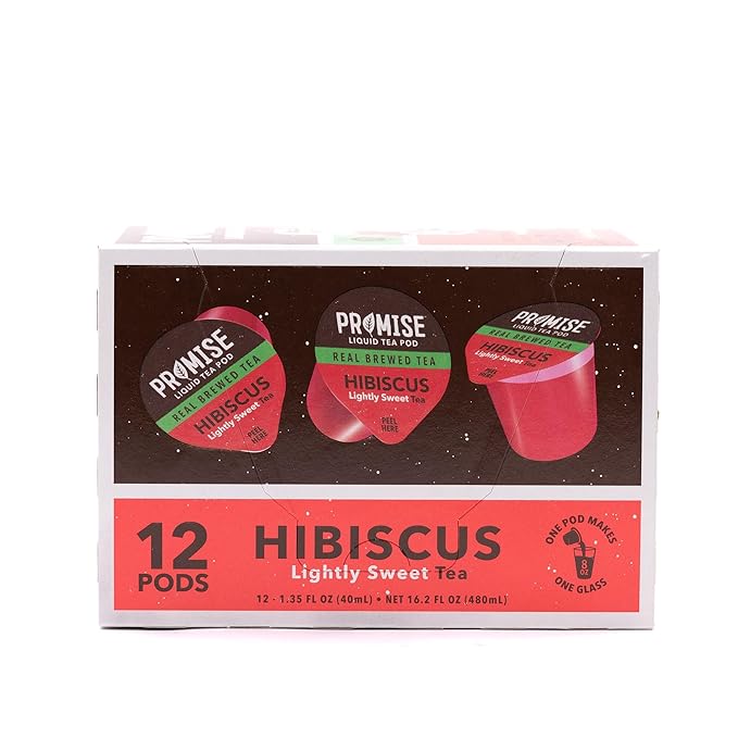 Promise Tea by Java House - Cold-Brewed Tea Concentrate Pods - Ethically Sourced - Hibiscus Lightly Sweet Tea - Pack of 48