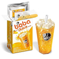 J WAY Instant Boba Bubble Pearl Mango Juice Drinks Kit with Authentic Crystal Tapioca Boba, Ready in Under One Minute, Paper Straws Included, 3 Servings