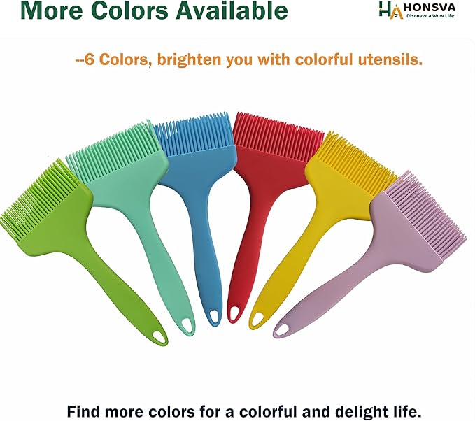 One Swipe Silicone Pastry Brush, One-Piece Design Quick Baster Brush, W/3.5" L/8.5", Heat Resistant, for Baking, Grilling, Slathering Oil, Butter, BBQ Sauce, Marinade, Dishwasher Safe, 1Pcs Mint Green