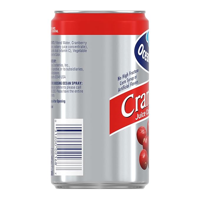 Ocean Spray Cranberry Juice Cocktail, 7.2 oz Cans (Pack of 24)