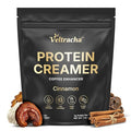 Veltracha Coffee Supplement, Spice Collagen Creamer Cinnamon, L-Theanine & 4 in 1 Functional Mushrooms, Non-Dairy, Sugar Free & Keto-Friendly MCT Creamer for Energy & Gut Health, 30 Servings