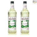 Monin - Cucumber Syrup, Refreshing Sweetness, Natural Flavors, Great for Mocktails, Cocktails, Lemonades, Teas, and Sodas, Non-GMO, Gluten-Free (1 Liter, 2-Pack)