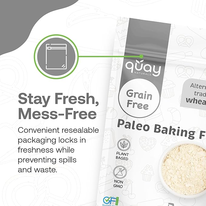 Quay Naturals Paleo Baking Flour, 16 oz (Pack of 1) - Gluten Free, Non GMO, Vegan, Paleo Friendly