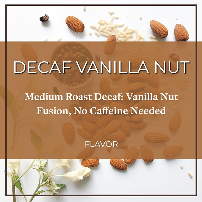 San Diego Coffee DECAF Vanilla Nut, Medium Roast, Whole Bean Coffee, 16-Ounce Bags (Pack of 2) Café en grano tostado descafeinado