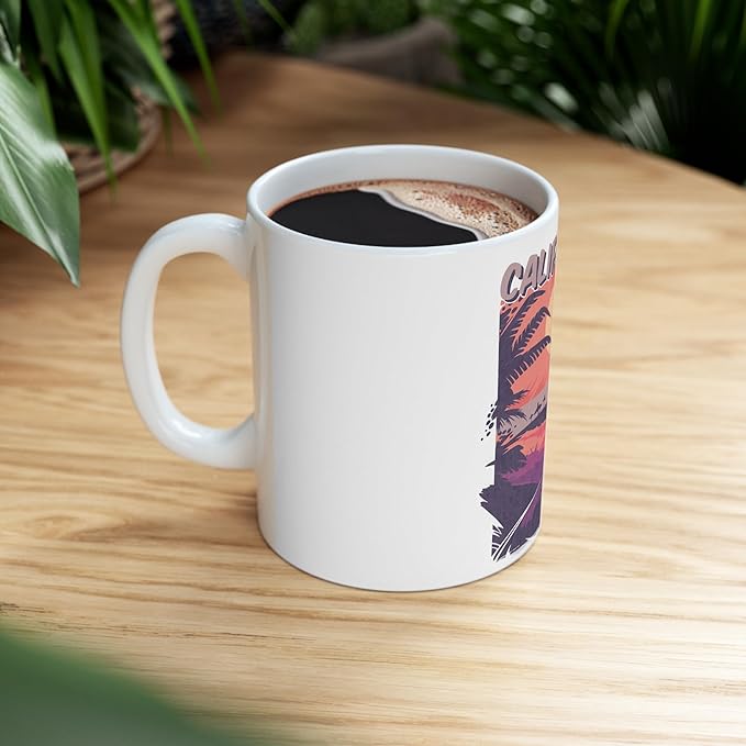11 OZ Novelty Coffee Mugs - Christmas Gift (California Vibes Theme)