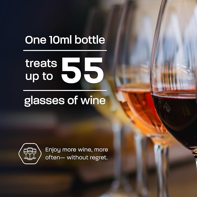 Drop It Wine Drops, Original - 10 mL, 2 Pack - Naturally Reduces Sulfites & Tannins in Red, White & Sparkling Wines - Portable, Easy to Use - Treats Up to 55 Glasses/9 Bottles of Wine Each - USA Made