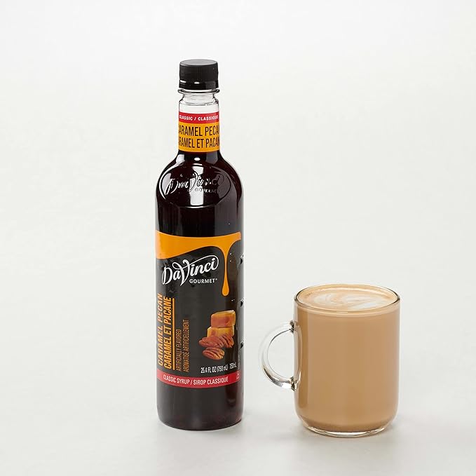 DaVinci Gourmet Classic Caramel Pecan Syrup, 25.4 Fluid Ounces (Pack of 4)