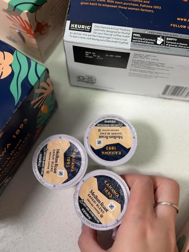 Kahawa 1893 Variety Pack Coffee K-Cup Pods - Safari & Serengeti Blend (40 Count) - As Seen on Shark Tank, 2 Boxes Medium Roast + 2 Boxes Dark Roast, Ethically & Sustainably Sourced