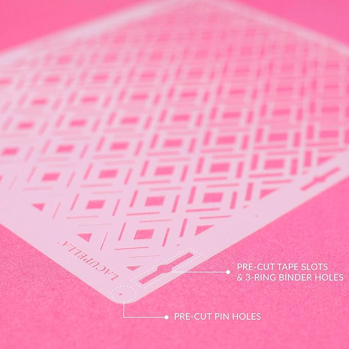 Cake Baking Stencil - Seamless Delicate Pattern for Decorating Tall Double Barrel Cake to Use with Buttercream, Royal Icing, Ganache, Paint, Airbrush (RHOMBA)