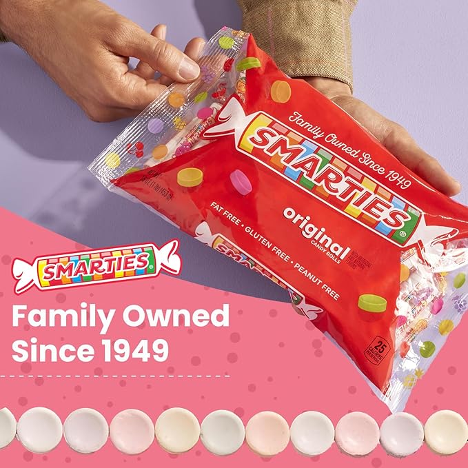 Smarties Candy Triple Variety Pack Rolls - Gluten Free Vegan Assorted Flavors, Tropical & X-Treme Sour Candy - Family Owned Company Since 1949 - Perfect Halloween Treat, Candy Bags - 5 oz (Pack of 3)