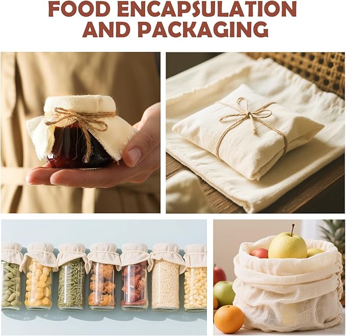 6Pcs Reusable Cheesecloth for Straining 20x20 Inch,100 Grade Cheese Cloths Hemmed 4 Edges, 100% Unbleached Cotton Cheese Cloth,Ultra-Dense Cloth Strainer for Yogurt/Nut Milk/Baking Making 56x42 Weave