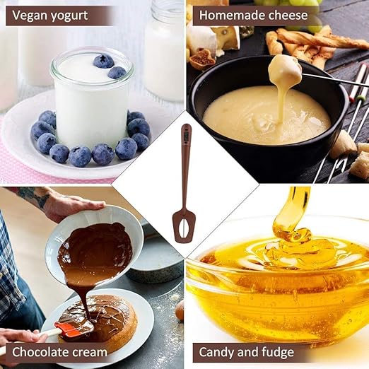 Efeng Candy Spatula with Thermometer Built in and Pot Clip – Fast Instant Read Digital Spatula Thermometer for Candy Making,Chocolate,jams,syrups with BPA Free Silicon Spatula