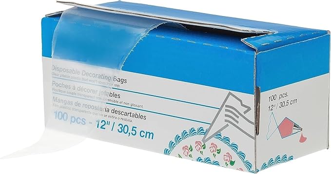 Soro Essentials- 12" Disposable Pastry Bag Pack of 100- Anti Burst Thickened Disposable Icing Piping Pastry Bags Non-Slip Decorating Bags Ideal for Cakes and Cookies Decoration for Home Restaurant