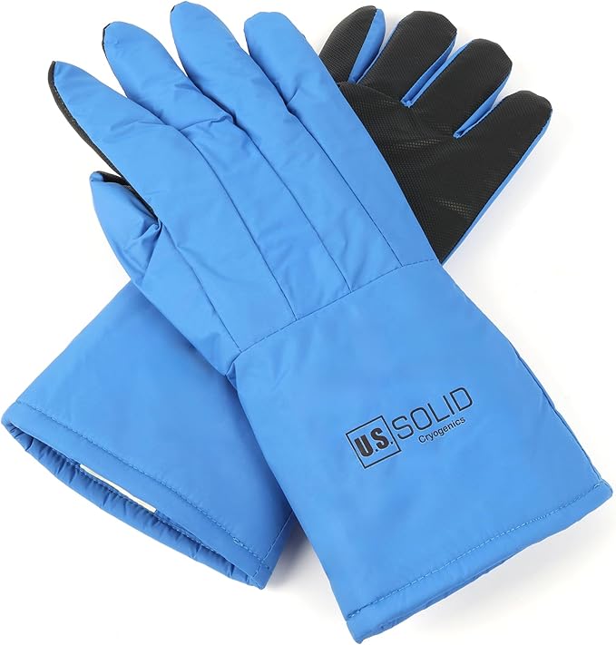 U.S. Solid Cryogenic Gloves, Liquid Nitrogen Protection, -319°F, Low Temperature Resistant, CE EN511 Certified