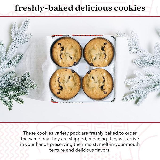 David's Cookies Freshly Baked Cookies - Delicious Handmade Soft Variety - Exquisite Gourmet Gift for Friends & Family on Special Occasions - Cherry White Chip 2lbs