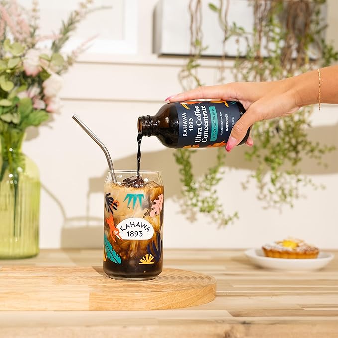 Kahawa 1893 Ultra Coffee Concentrate (32 Servings) - Instant Hot, Cold or Iced Coffee, As Seen on Shark Tank, High Antioxidants, Naturally Sweet, Organically Grown, Cultivated & Ethically Sourced