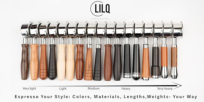 LILQ 54mm Naked Bottomless Portafilter Compatible with Breville Barista Express, Barista Pro, Bambino, and More – 18-20g basket included (Rosewood)