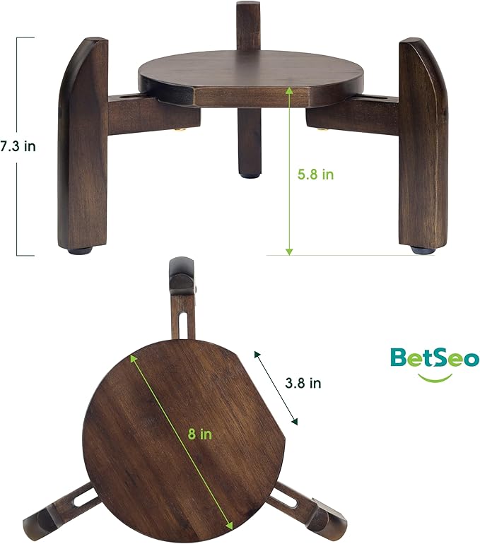 Drink Dispenser Stand Adjustable Width from 8" to 11.2" Wide - Beverage Jar and Water Plastic Jug Holder - to plant flower pots - Adjustable up to11.2-inch Wide (For 5-Gal Jug 8"-11.2")- Walnut Color