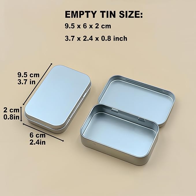 Small Metal Box With Lid-Cookie Tins Metal Tins With Lids Lens Wipes Storage Container Mini Portable Box,Empty Hinged Tin,For Organize Mint Candy Jar,Sewing Tools,DIY Gift Boxes(Silvery, 20 Pcs)