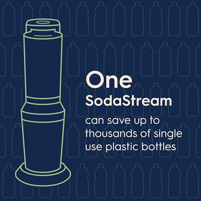 SodaStream - Aqua Fizz Sparkling Water Maker | STARTER KIT | GLASS Carbonator | CQC CO2 System | Includes 2x Elegant Glass Carafes, 1x CO2 Cylinder | Dishwasher Safe | Black