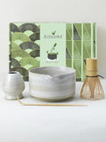Artcome Matcha Bowl Set with Spout – Handmade Ceramic Chawan, Bamboo Whisk, Whisk Holder, Tea Scoop, and Matcha Manual – Japanese Tea Ceremony Set