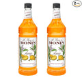 Monin - Mango Syrup, Tropical and Sweet, Great for Cocktails, Sodas, and Lemonades, Gluten-Free, Non-GMO (1 Liter, 2-Pack)