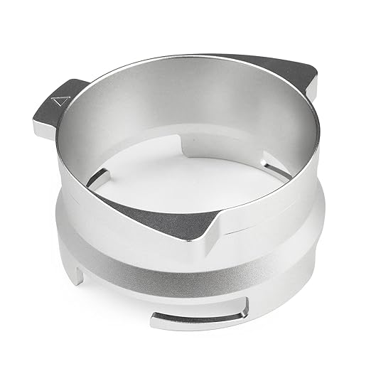 FIRJOY 54mm Espresso Dosing Funnel for Breville Barista Portafilters (Aluminum Alloy-Silver)