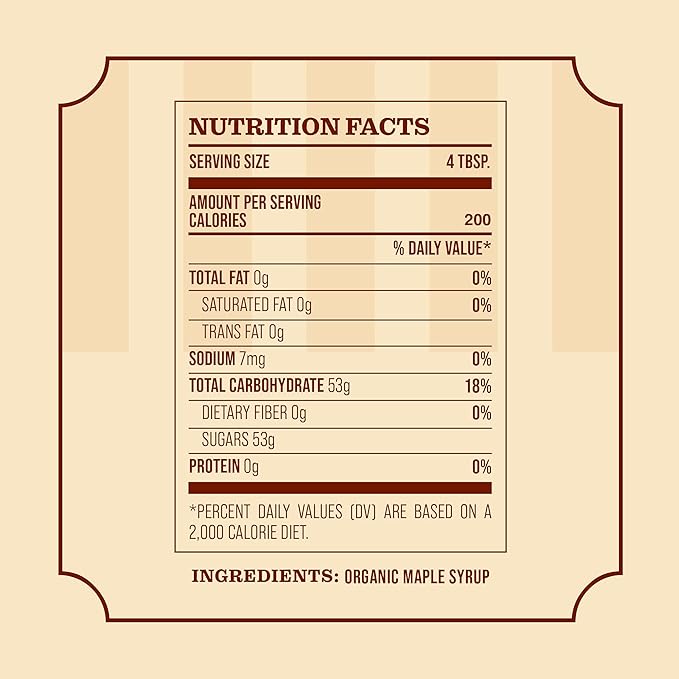 Frost Ridge Maple Farm, Organic Maple Syrup, Grade A, Half Gallon (64 FL Oz), Medium Amber Rich