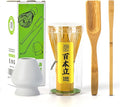 TEANAGOO Matcha Whisk Set, Bamboo Matcha Whisk (Chasen), 4 Pcs Traditional Starter Matcha Set, Scoop (Chashaku) Tea Spoon Whisk Holder, Matcha Accessory, Bamboo Whisk For Matcha Tea (100prongs)
