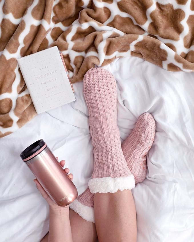 Cupture TWIST-TOP Vacuum-Insulated Stainless Steel Travel Mug, 16 oz, Rose Gold