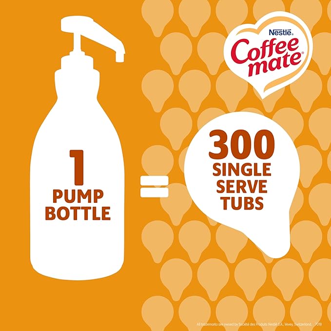 Nestle Coffee mate Coffee Creamer, Pumpkin Spice, Concentrated Liquid Pump Bottle, Non Dairy, No Refrigeration, 50.7 oz (Pack of 2)
