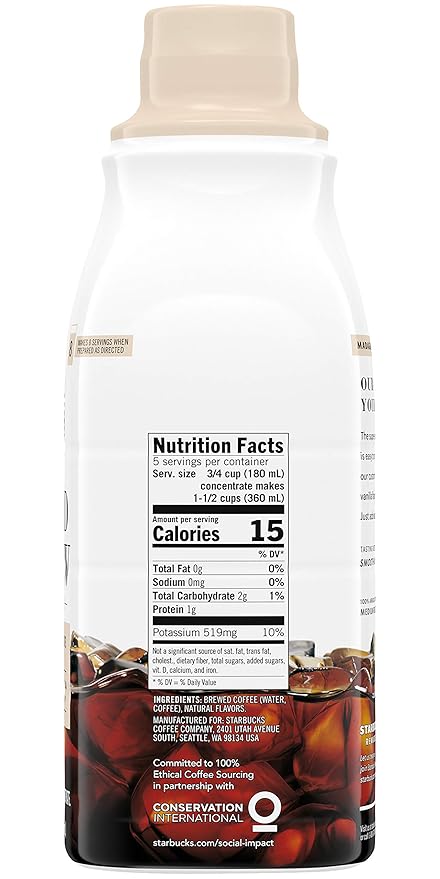 Starbucks Cold Brew Concentrate, 32 Fl Oz (Madagascar Vanilla + Caramel Dolce)