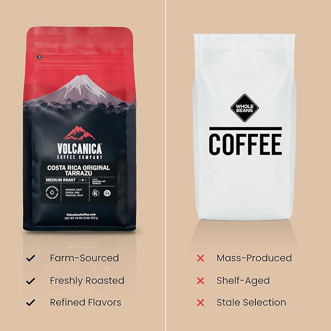 Costa Rican Coffee, Reserve Tarrazu, Dark Roast, Ground, Fair Trade, Kosher, 16-ounce (Pack of 2)