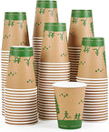 ECOLipak 240 Count 12 oz Compostable Paper Cups, Biodegradable Disposable Paper Coffee Cups with PLA Lined, Eco-friendly Hot Paper Cups for Party, Picnic,Travel,and Events