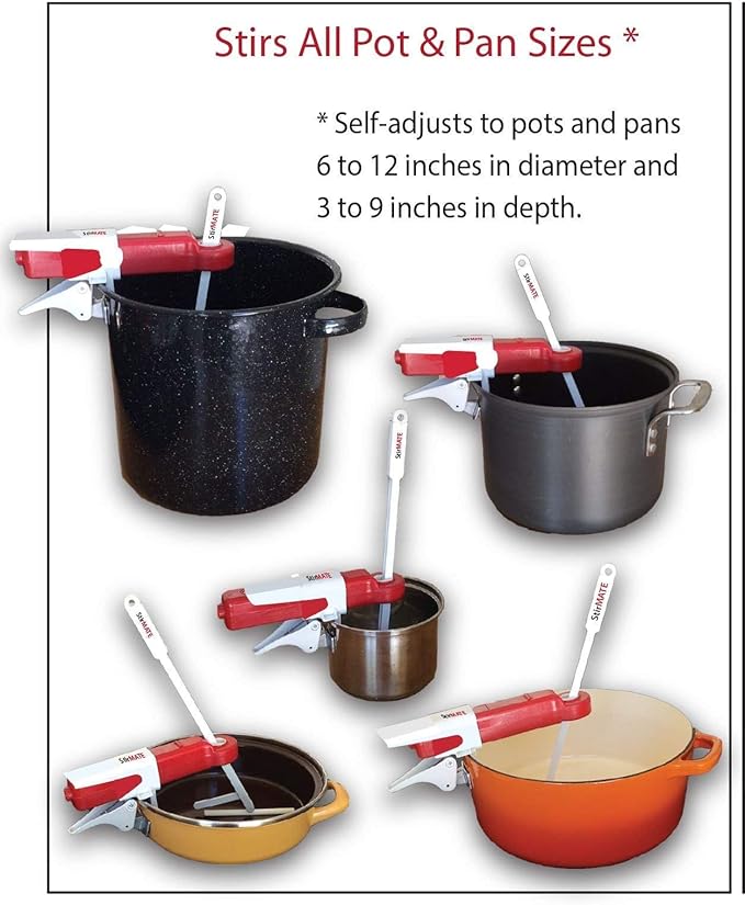StirMATE Automatic Pot Stirrer GEN 3- Variable Speed, Self-Adjusting, Powerful, Cordless, (Updated 2024)