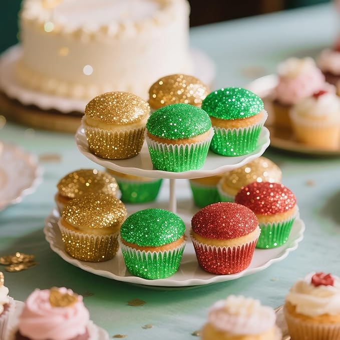 Edible Glitter for Drinks, 3 Colors Luster Dust Edible Set, 5g Food Grade Drink Glitter for Cakes Cookies Drinks Chocolate Decoration