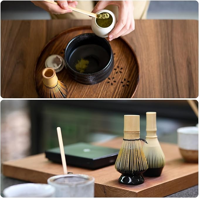 HARFINGTON Ceramic Chasen Stand 70mm Matcha Whisk Holder Teas Set Whisks Stand Traditional Matcha Tea Chasen Holder Tea Set Accessories for Tea Tasting, Light Pink