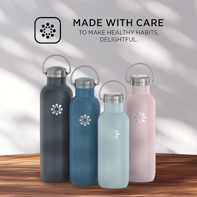 Lifefactory 24-Ounce Stainless Steel Vacuum-Insulated Sport Bottle, Mint