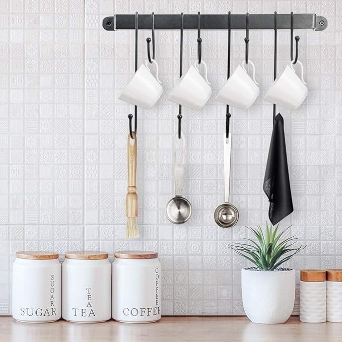 AJART Coffee Bar Decor Mug Holder: 17" Coffee Cup Rack for Home Kitchen Office Dining Room Cafe Bar