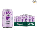 OLIPOP Prebiotic Soda Pop, Classic Grape, Pantry Pack Packed with Prebiotics, Fiber, and Botanicals, Gluten Free, Vegan, GMO Free, 12oz (12-Cans)