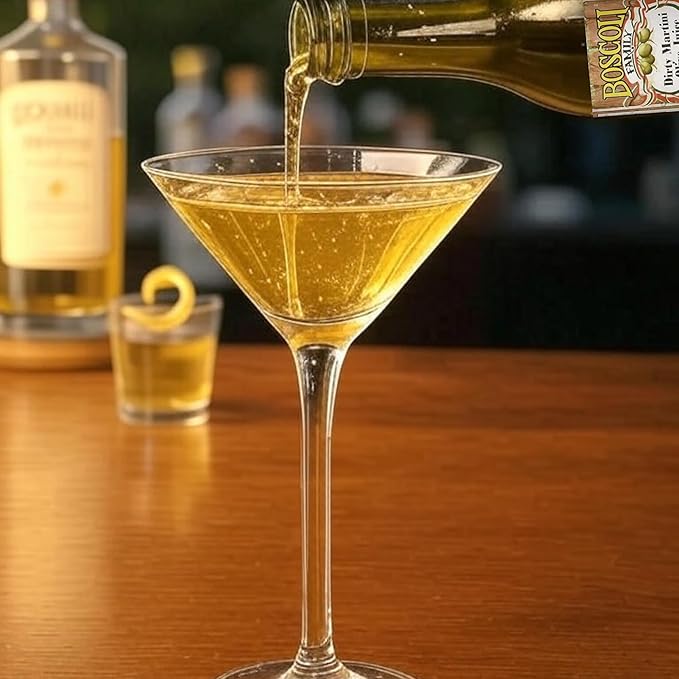 Boscoli Dirty Martini Olive Juice - 25 oz Bottle, Pack of 2, All Natural, Gluten-Free - Premium Cocktail Mixer for Martinis & Bloody Marys