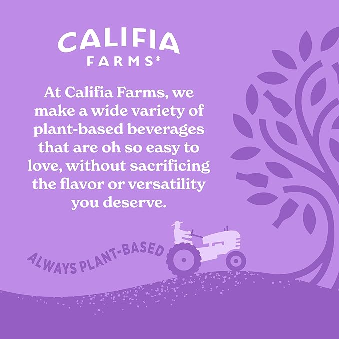 Califia Farms - Oat Barista Blend Oat Milk, 32 Oz (Pack of 6), Shelf Stable, Dairy Free, Plant Based, Vegan, Gluten Free, Non GMO, High Calcium, Milk Frother, Creamer, Oatmilk