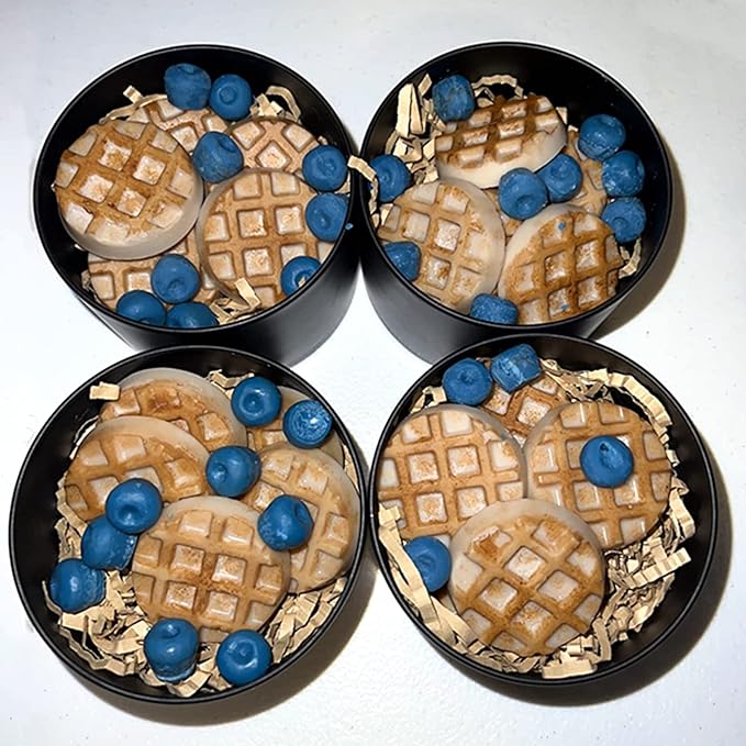 Silicone Waffle Mold Set, 2PCS/Set 18/20 Cavity Mini Silicone Waffle Mold Waffle Making Mold, Non-stick Cake Cookie Chocolate Making Mold for Baking