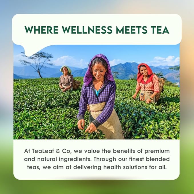 Turmeric Tulsi Tea Bags (50 Count), Green Tea with Turmeric & Peppermint, Stress Relieving, Low Caffeine Gluten Free, Whole Loose-Leaf Pyramid Tea Bags