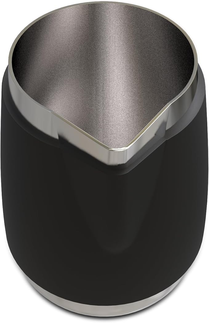 Rattleware Handle Free Stainless Steel Macchiato Pitcher - Perfect For Home, Cafe, Restaurant, Hotel, Office, Or Commercial Use - Steaming And Frothing Pitcher (12 Oz)
