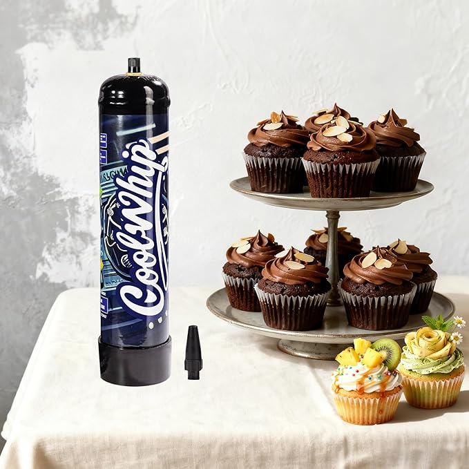 740G Whipped Cream Charger Tank (6 Pack), Cartridges for Desserts & Cocktails, Fits with Any Standard Dispensers, Leak Proof Steel