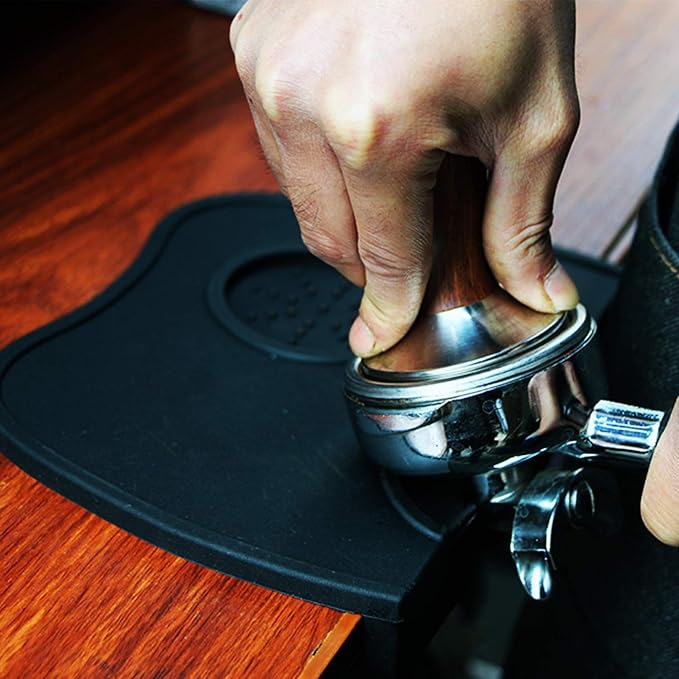 Coffee Tamper Mat Silicone Corner Tamping Mat (Medium)