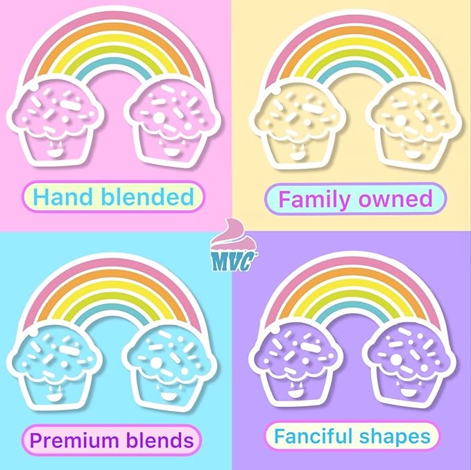 Manvscakes, Natural Rainbow Sprinkles, No Artificial Dyes, Gluten Free, Nut Free, 3 ounces, Cake Decorations, Cupcake Sprinkle Blend, Baking, Birthday Cake, Ice Cream Topping